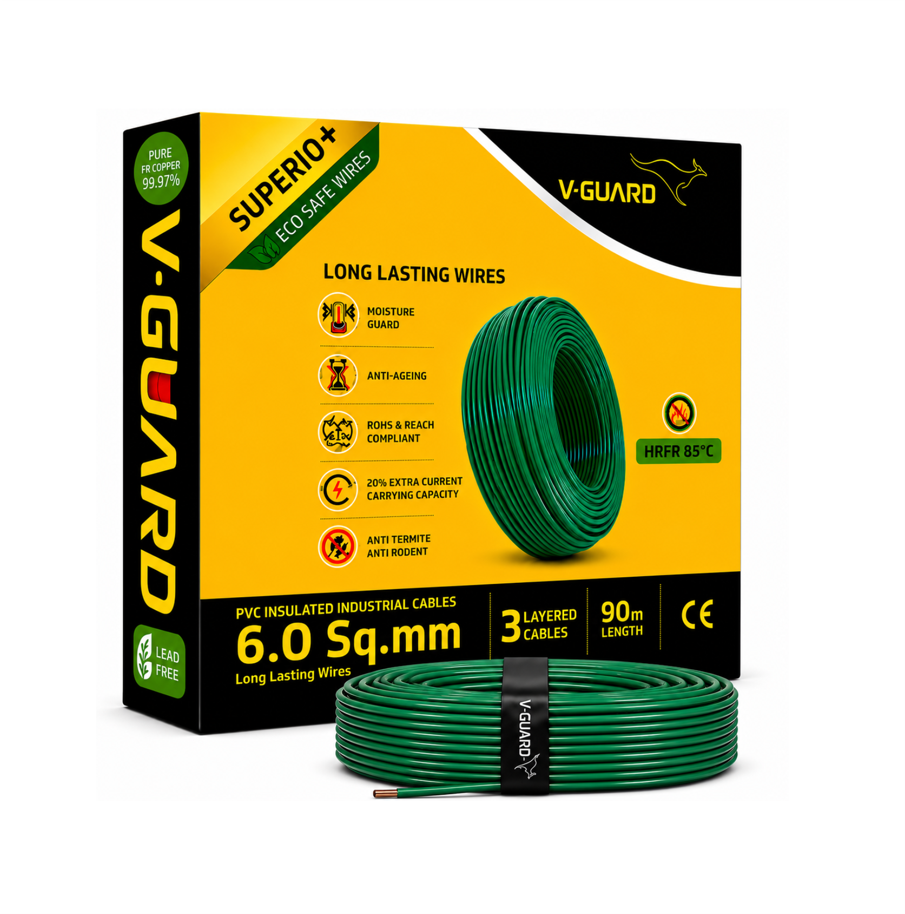 V-Guard Superio+ HRPR 6.0 SQ MM(90MTR)