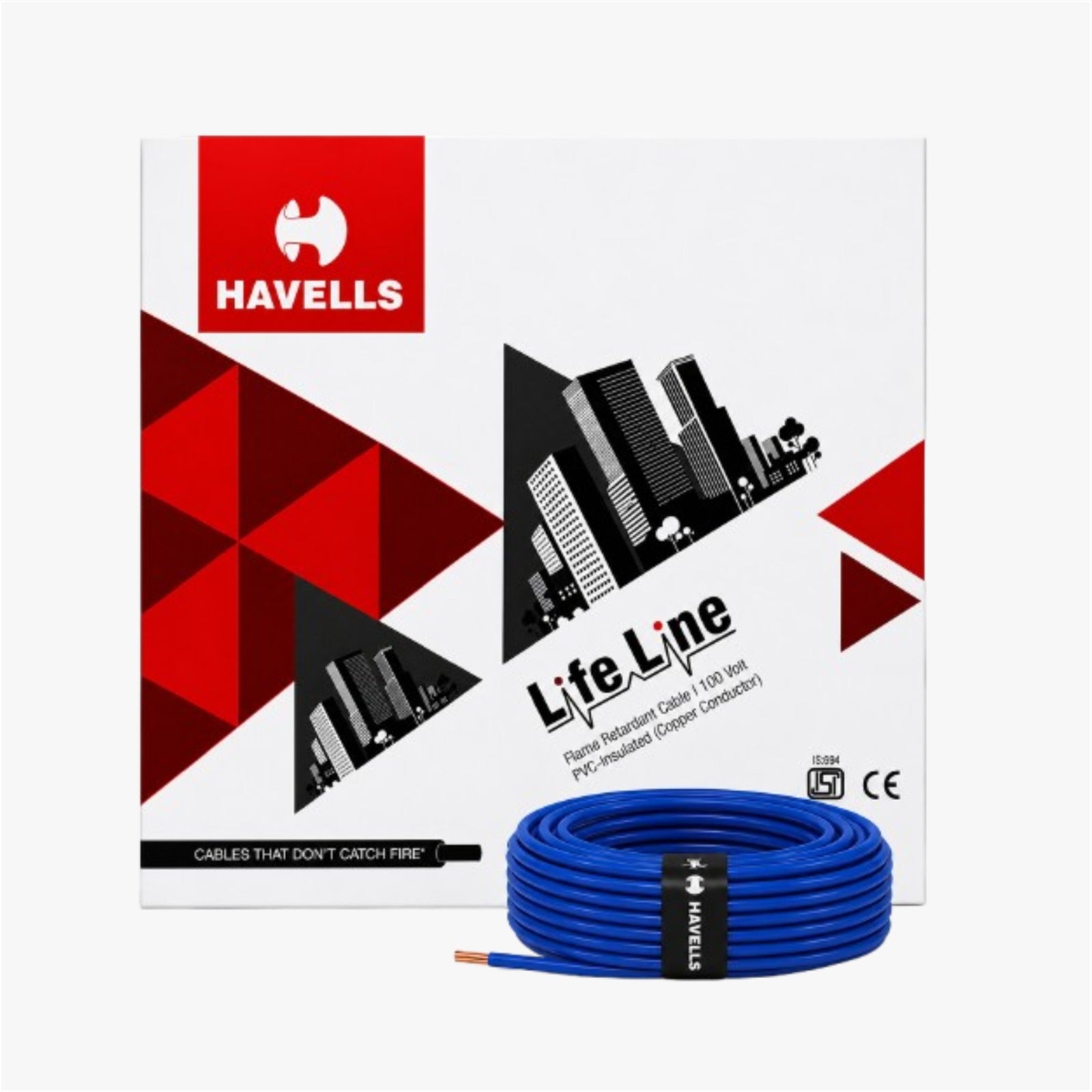 Havells Life Line FR PVC Insulated Flexible Cable 1.0sqm 180mtr