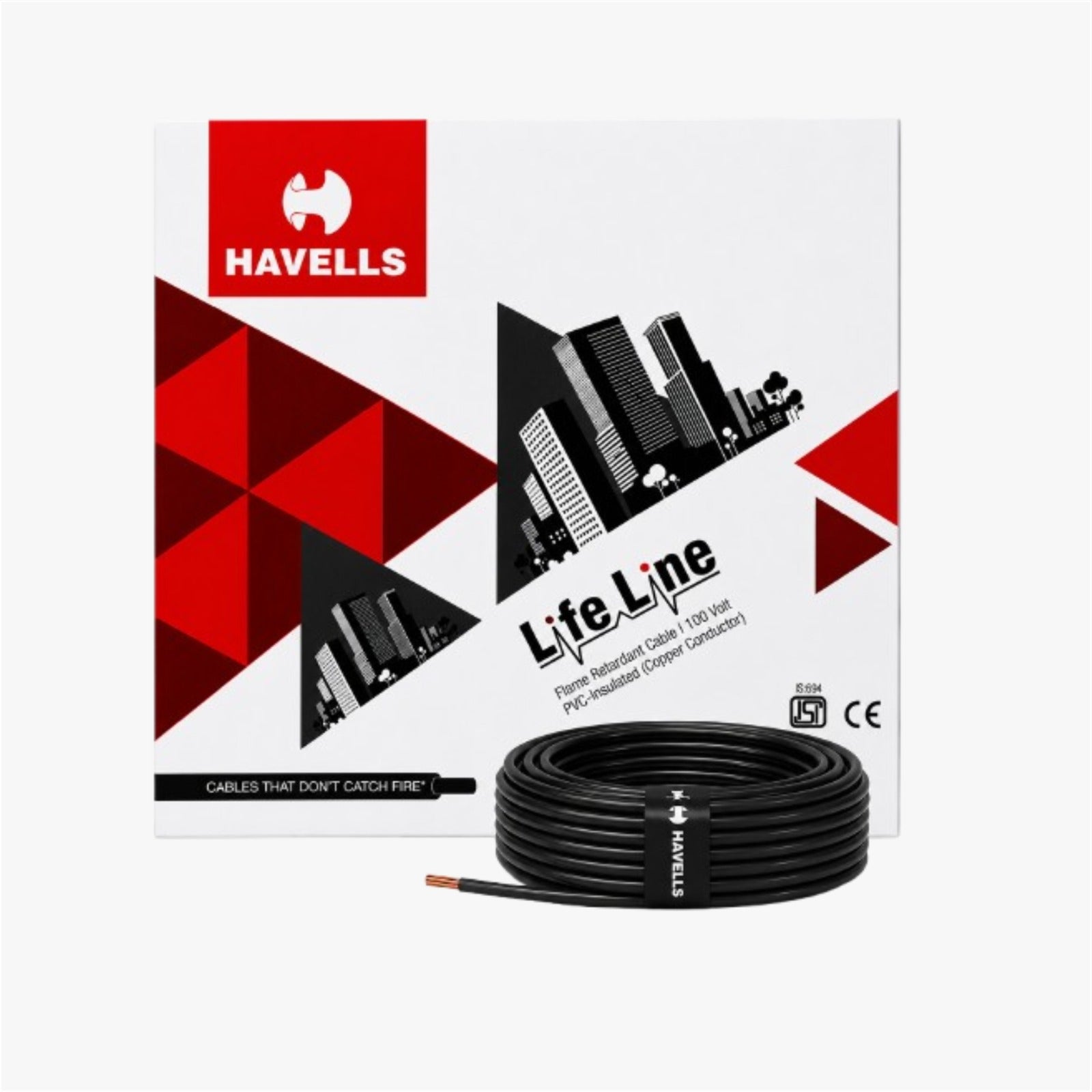 Havells Life Line FR PVC Insulated Flexible Cable 2.5sqm 180mtr
