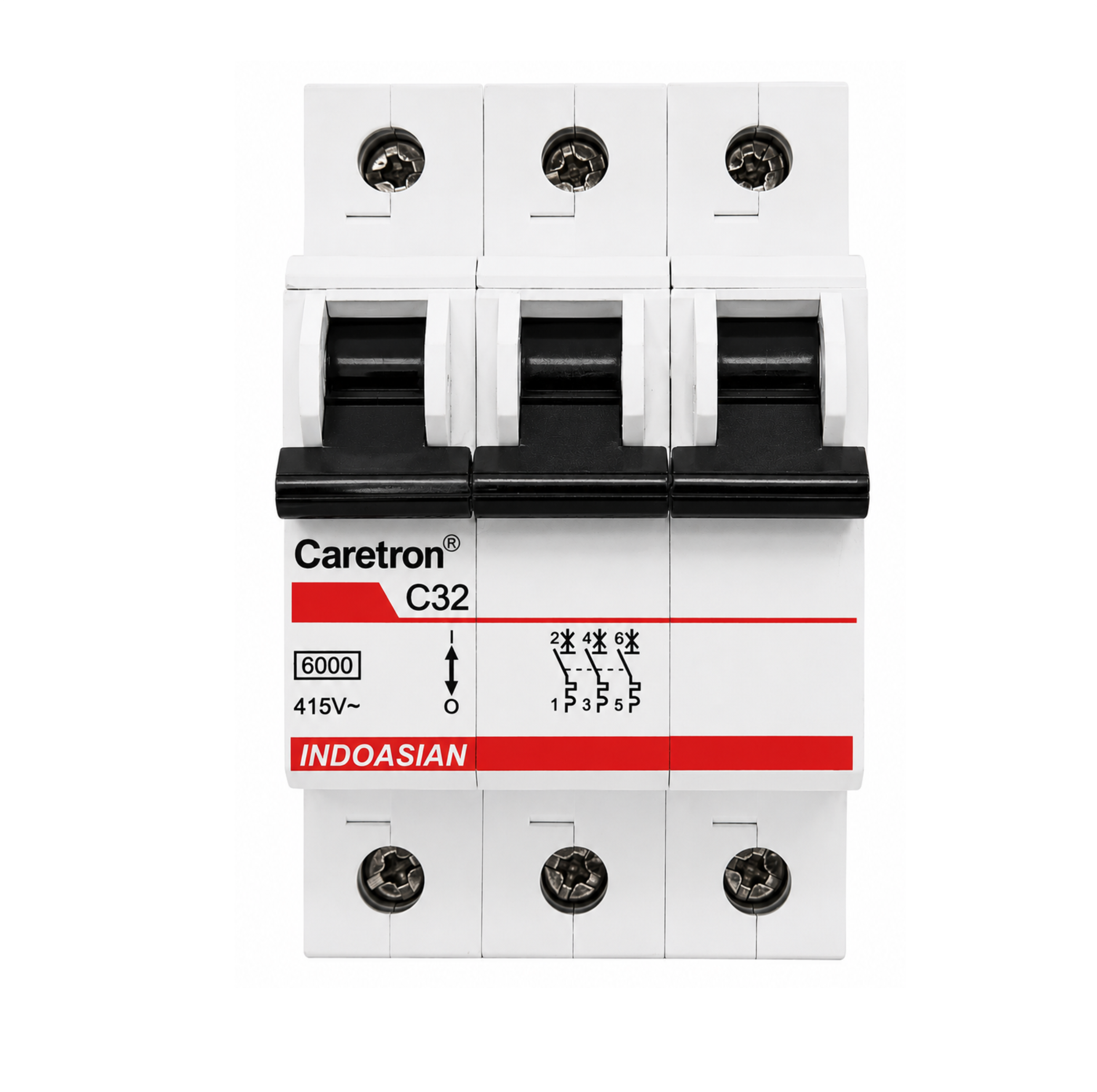 Indoasian Caretron MCB C Curve Three Pole TP