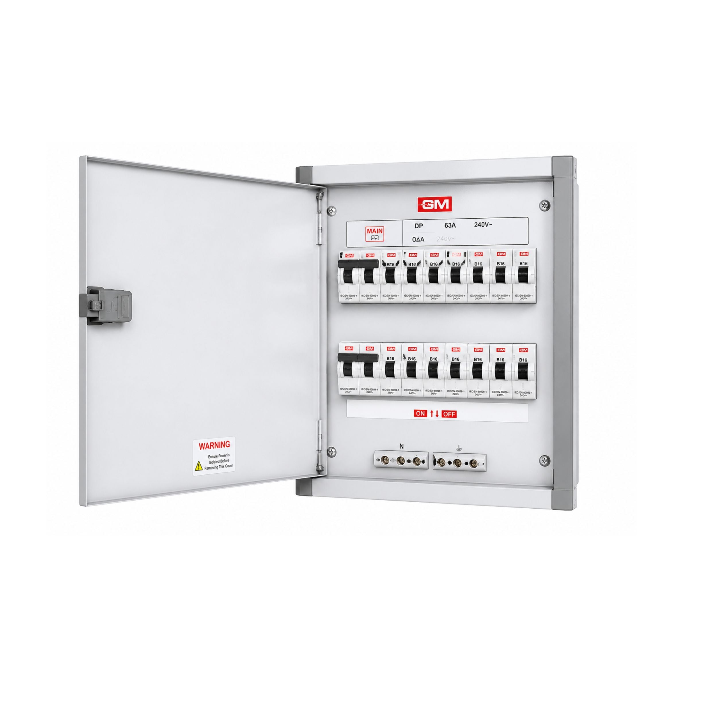 DISTRIBUTION BOX 6 WAY TPN IP42 DOUBLE DOOR G-HOME