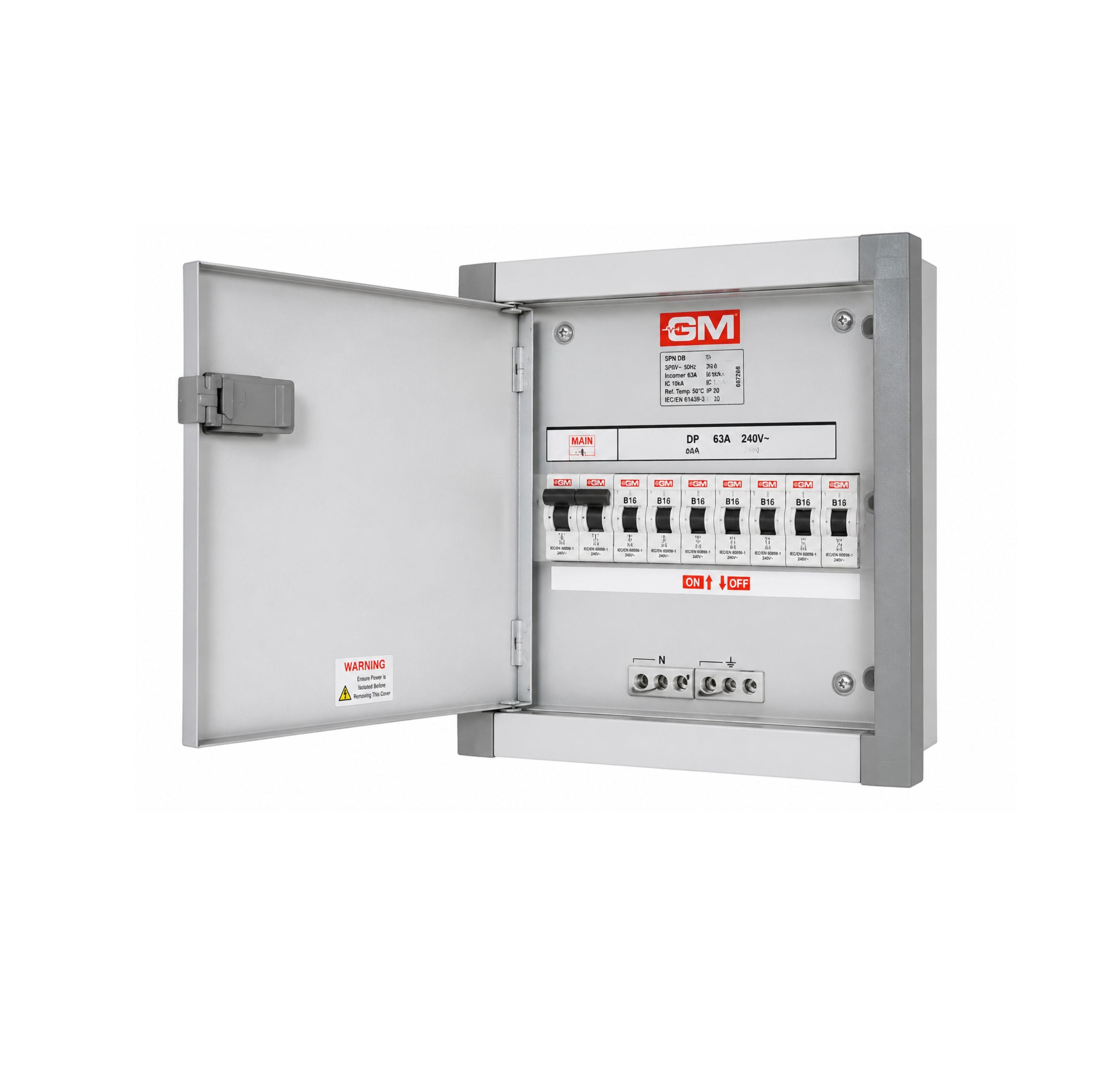 DISTRIBUTION BOX 8 WAY TPN IP42 DOUBLE DOOR G-HOME