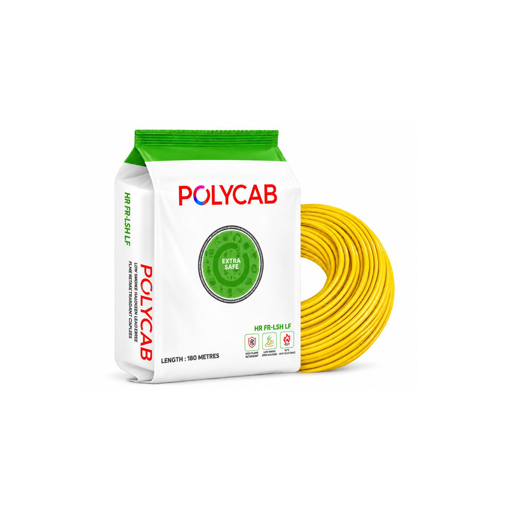 Polycab Maxima + Green Wire HR FR-LSH LF 4.0SQ MM (180MTR)