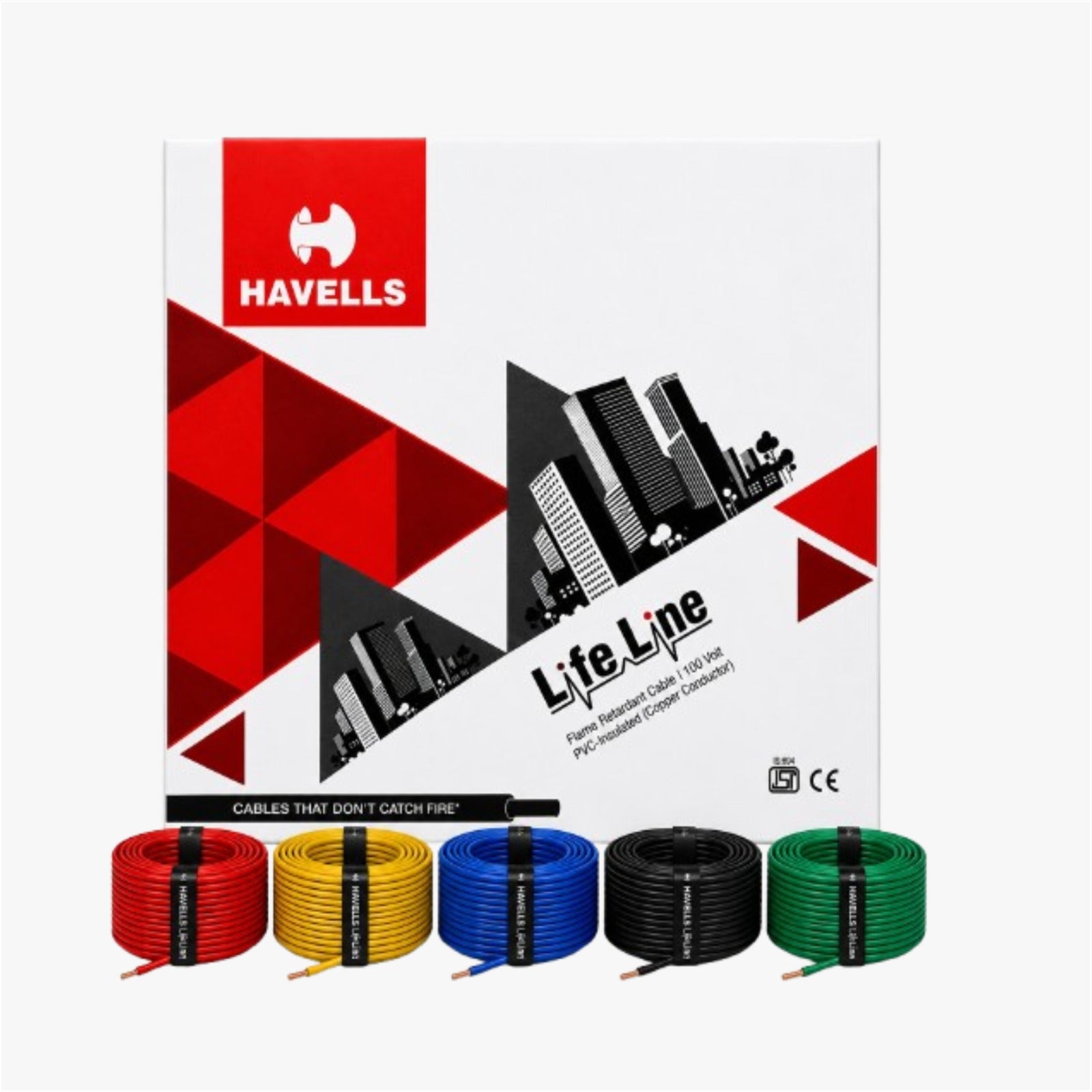 Havells Life Line FR PVC Insulated Flexible Cable 1.0sqm 180mtr