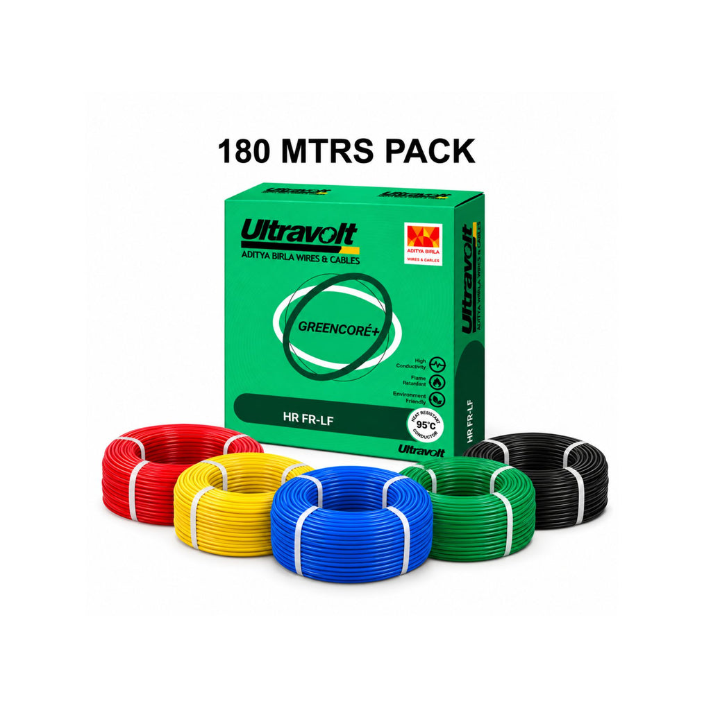 Ultravolt Green Core 6.0SQ MM Wire (180MTRS)