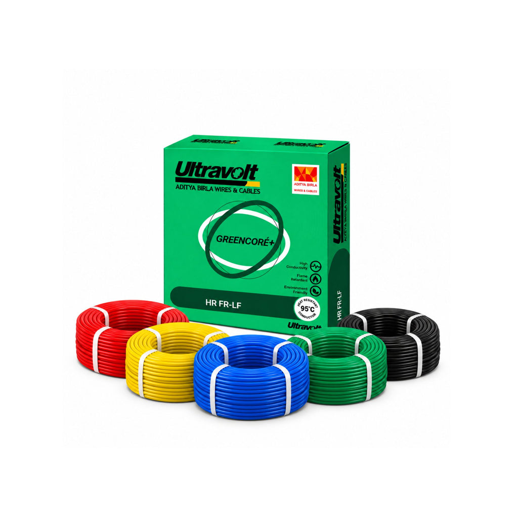 Ultravolt Green Core 1.5SQ MM Wire (90MTRS)