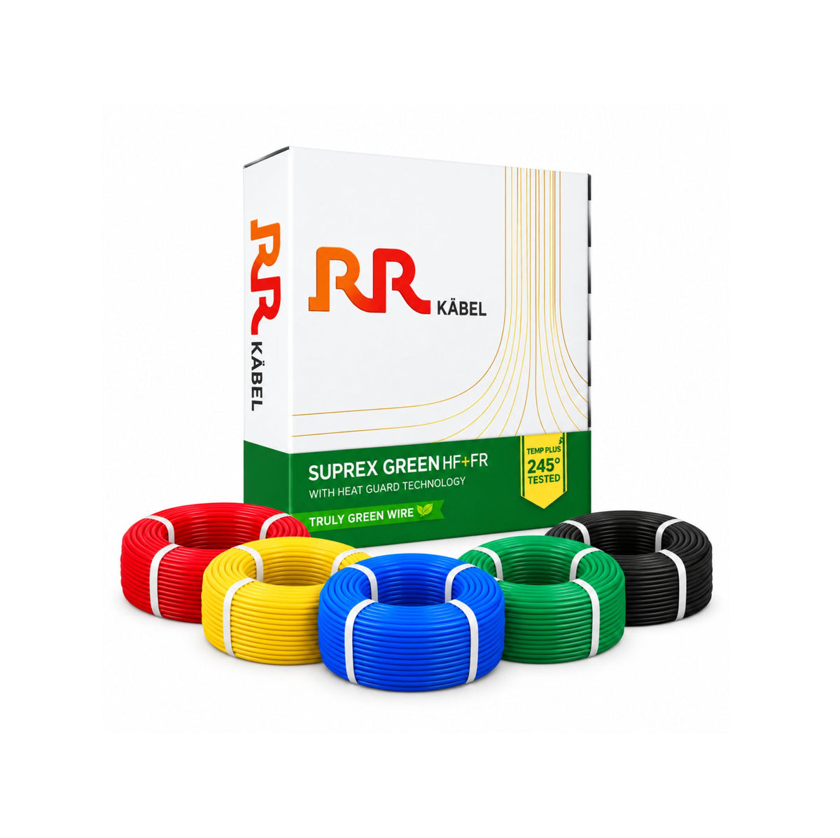 RR Kabel Superex Green HR + FR 6.0SQ MM Wire(90MTRS)