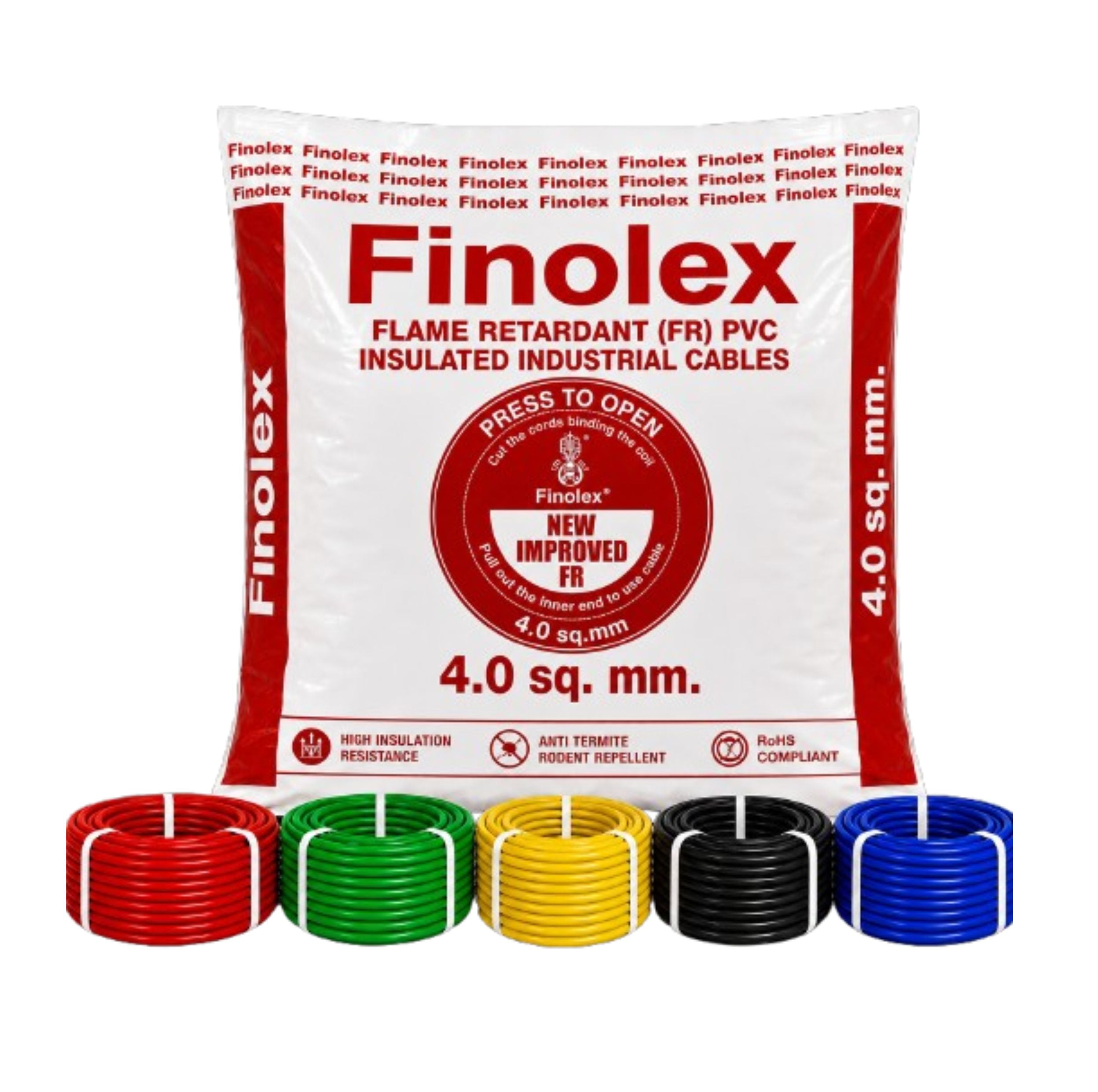Finolex 4.0SQ MM Wire (180MTR)